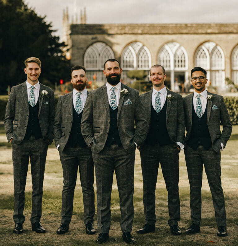 Thorburns Wedding suits - Ben & Phillippa Warwick Castle 2